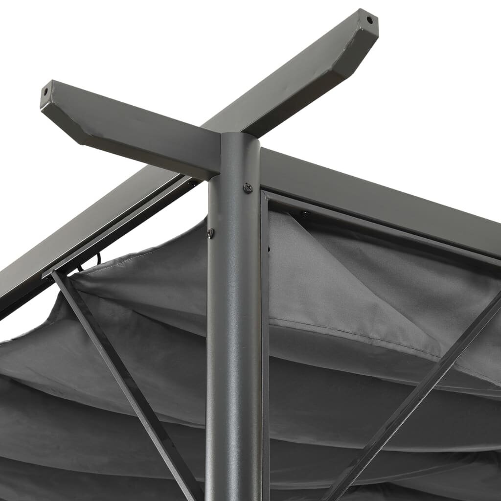 vidaXL Pergola sisäänvedettävä katto antrasiitti 3x3 m teräs 180 g/m² hinta ja tiedot | Puutarhapaviljongit | hobbyhall.fi