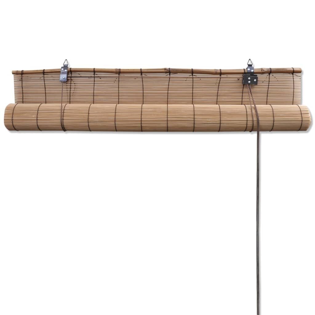 vidaXL Ruskeat bambu rullaverhot 120 x 160 cm hinta ja tiedot | Kaihtimet | hobbyhall.fi