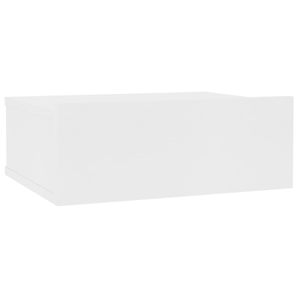 vidaXL Kelluva yöpöytä valkoinen 40x30x15 cm lastulevy hinta ja tiedot | Yöpöydät | hobbyhall.fi