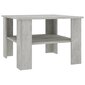 vidaXL Sohvapöytä betoninharmaa 60x60x42 cm lastulevy hinta ja tiedot | Sohvapöydät | hobbyhall.fi