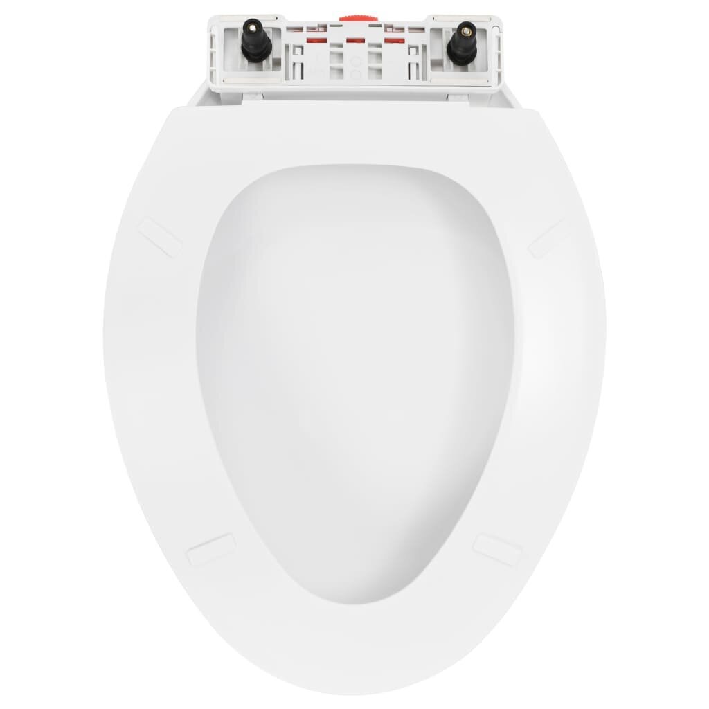 vidaXL Soft-close WC-istuin pikakiinnityksellä valkoinen hinta ja tiedot | WC-istuimen lisätarvikkeet | hobbyhall.fi