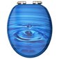 vidaXL WC-istuin soft close -kannella MDF sininen vesipisarakuvio hinta ja tiedot | WC-istuimen lisätarvikkeet | hobbyhall.fi