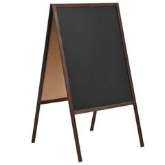 vidaXL Kaksipuolinen liitutaulu setripuu vapaasti seisova 60x80 cm hinta ja tiedot | Toimistotarvikkeet | hobbyhall.fi