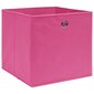 vidaXL Säilytyslaatikot 10 kpl pinkki 32x32x32 cm kangas hinta ja tiedot | Säilytyslaatikot ja -korit | hobbyhall.fi