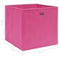 vidaXL Säilytyslaatikot 10 kpl pinkki 32x32x32 cm kangas hinta ja tiedot | Säilytyslaatikot ja -korit | hobbyhall.fi