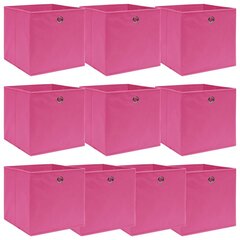 vidaXL Säilytyslaatikot 10 kpl pinkki 32x32x32 cm kangas hinta ja tiedot | Säilytyslaatikot ja -korit | hobbyhall.fi