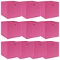 vidaXL Säilytyslaatikot 10 kpl pinkki 32x32x32 cm kangas hinta ja tiedot | Säilytyslaatikot ja -korit | hobbyhall.fi