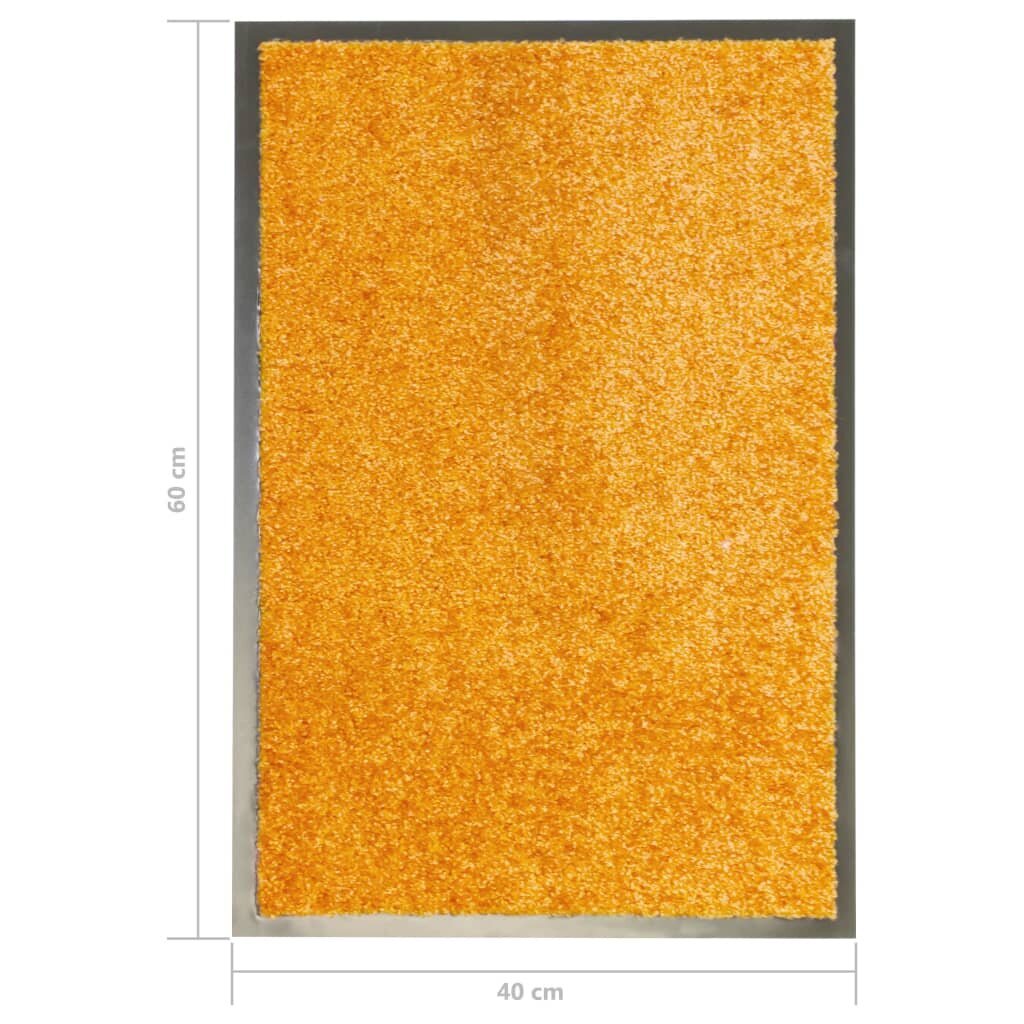 vidaXL Ovimatto pestävä oranssi 40x60 cm hinta ja tiedot | Ovimatot | hobbyhall.fi