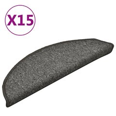 vidaXL Porrasmatot 15 kpl tummanharmaa 56x17x3 cm hinta ja tiedot | Isot matot | hobbyhall.fi