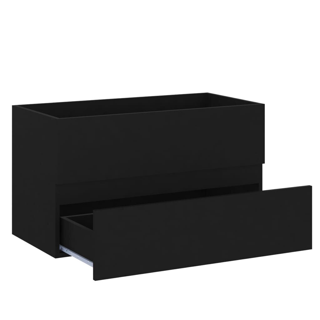 vidaXL Allaskaappi musta 80x38,5x45 cm lastulevy hinta ja tiedot | Kylpyhuonekaapit | hobbyhall.fi