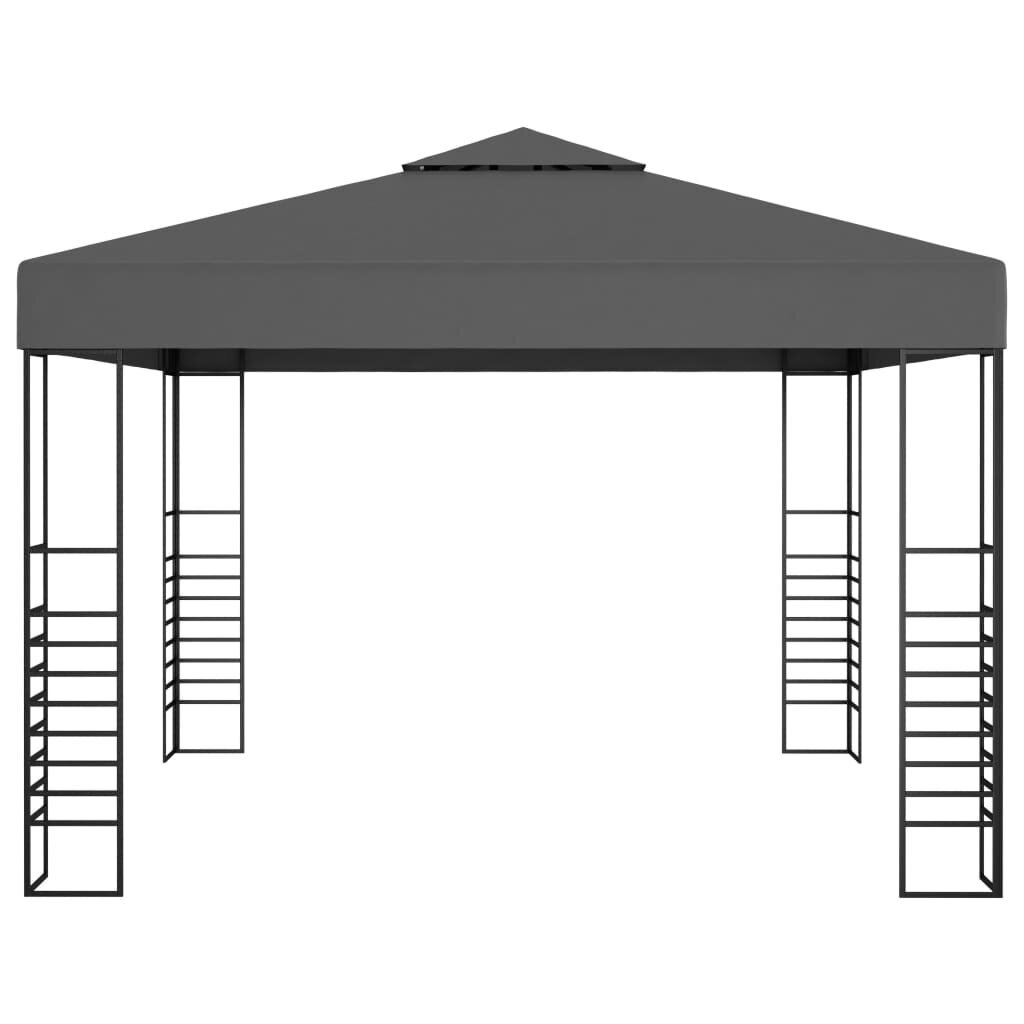 vidaXL Puutarhakatos 3x3 m antrasiitti hinta ja tiedot | Puutarhapaviljongit | hobbyhall.fi