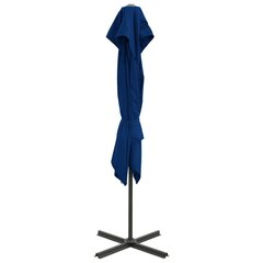 vidaXL Riippuva aurinkovarjo tuplakatolla 250x250 cm taivaansininen hinta ja tiedot | Aurinkovarjot ja markiisit | hobbyhall.fi