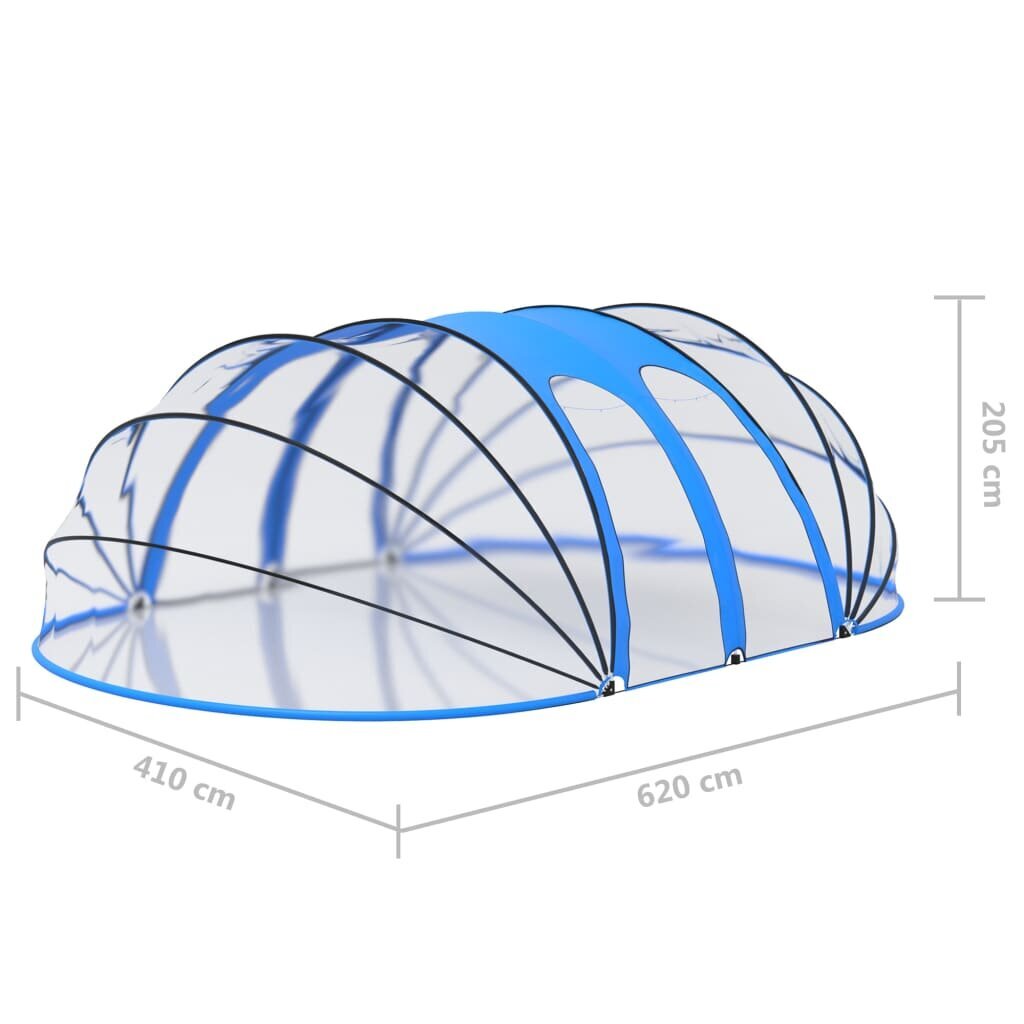 vidaXL Uima-altaan kupoli ovaali 620x410x205 cm hinta ja tiedot | Uima-allastarvikkeet | hobbyhall.fi