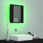 vidaXL Kylpyhuoneen LED-peilikaappi musta 40x12x45 cm akryyli hinta ja tiedot | Kylpyhuonekaapit | hobbyhall.fi