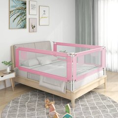 vidaXL Turvalaita sänkyyn pinkki 90x25 cm kangas hinta ja tiedot | Lasten turvallisuus | hobbyhall.fi