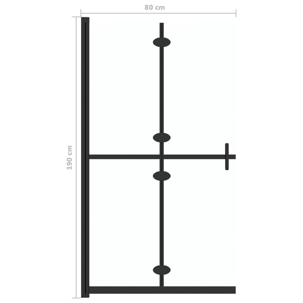 vidaXL Walk-in suihkuseinä kokoontaittuva kirkas ESG-lasi 80x190 cm hinta ja tiedot | Suihkuseinät ja -ovet | hobbyhall.fi