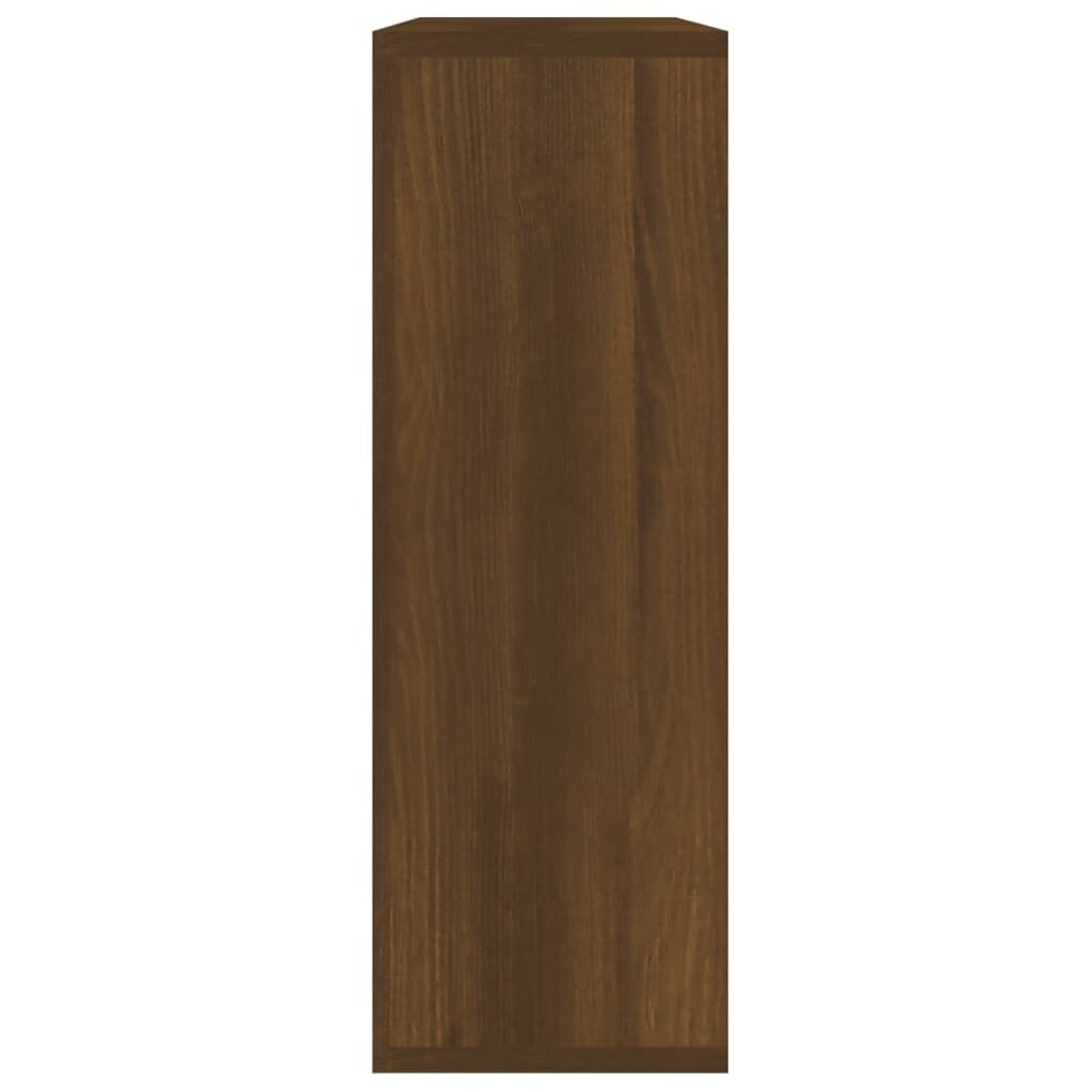 vidaXL Seinähylly ruskea tammi 104x20x58,5 cm tekninen puu hinta ja tiedot | Hyllyt | hobbyhall.fi