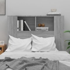 vidaXL Sängynpääty säilytystilalla harmaa Sonoma 100x18,5x104,5 cm hinta ja tiedot | Sängyt | hobbyhall.fi