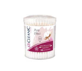 Cleanic Pure Effect vanupuikot, 100 kpl hinta ja tiedot | Kosteuspyyhkeet, vanulaput ja vanupuikot | hobbyhall.fi