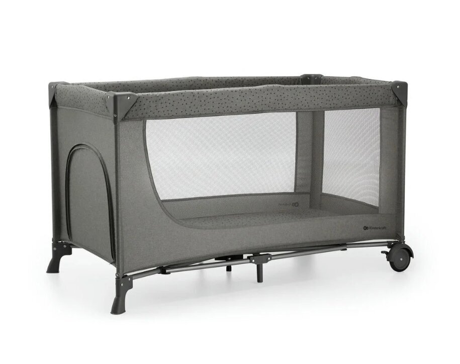 Matkasänky Kinderkraft Joy 2 Travel Cot, Dark Grey hinta ja tiedot | Matkasängyt | hobbyhall.fi