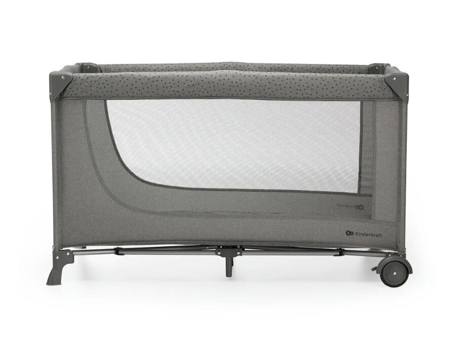 Matkasänky Kinderkraft Joy 2 Travel Cot, Dark Grey hinta ja tiedot | Matkasängyt | hobbyhall.fi