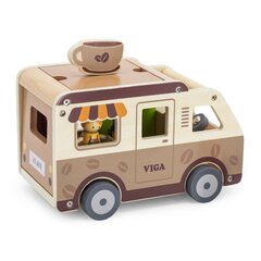 Puinen kahvi- ja välipala-auto lisävarusteineen, Viga hinta ja tiedot | Kehittävät lelut | hobbyhall.fi