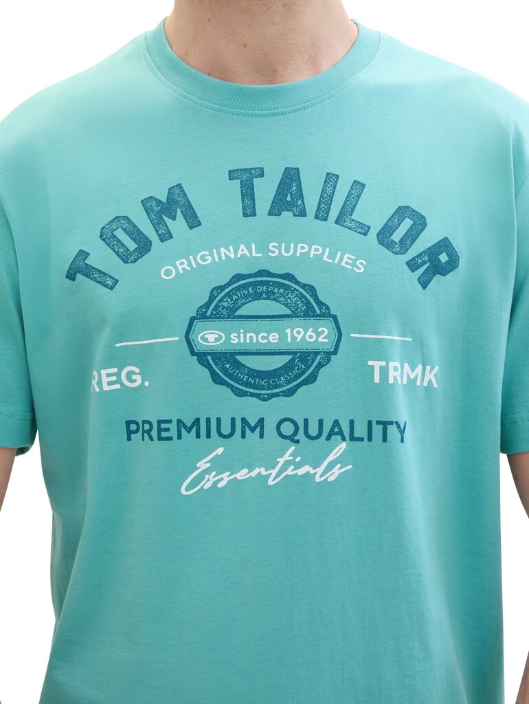 Tom Tailor Miesten T-paita, turkoosi hinta ja tiedot | Miesten T-paidat | hobbyhall.fi