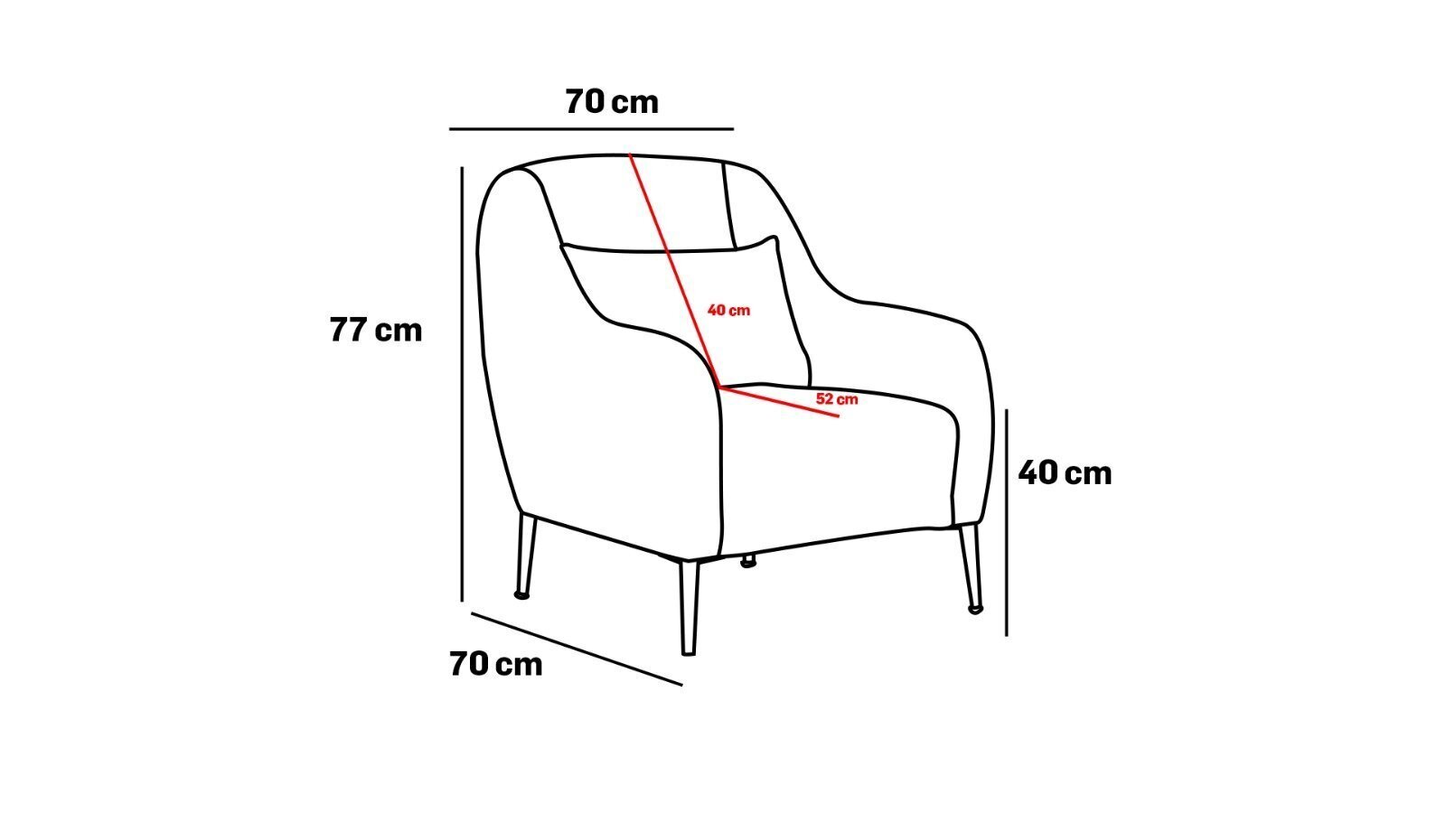 Nojatuoli Simena, valkoinen hinta ja tiedot | Nojatuolit | hobbyhall.fi