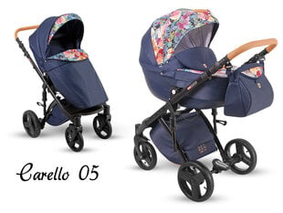 Yleisvaunut Lonex Carello 2in1 05, blue flowers hinta ja tiedot | Vaunut ja rattaat | hobbyhall.fi