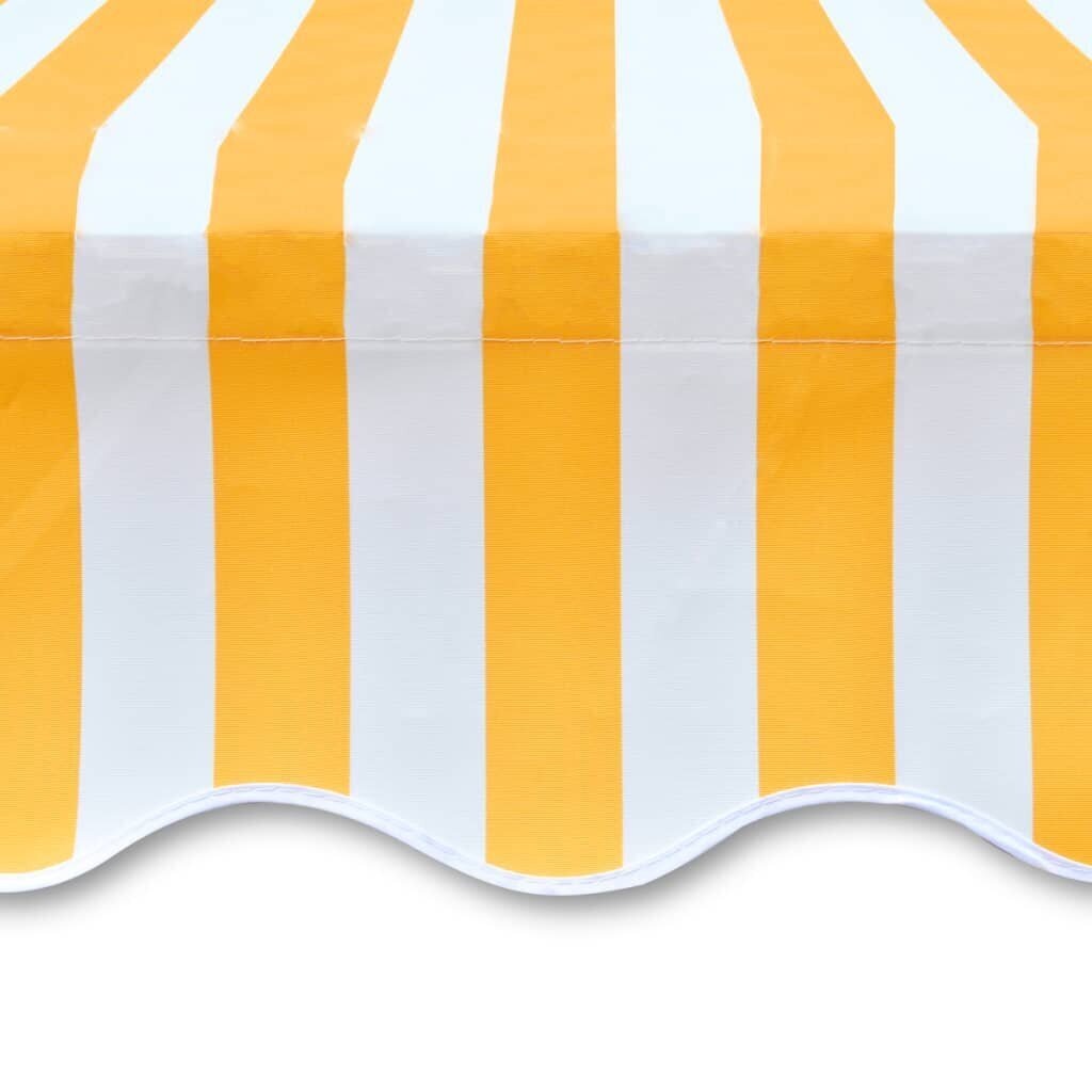 vidaXL Markiisikangas oranssi ja valkoinen 350x250 cm hinta ja tiedot | Aurinkovarjot ja markiisit | hobbyhall.fi