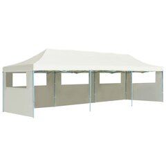 vidaXL Kokoontaitettava pop-up juhlateltta 5 sivuseinää 3x9 m kerma hinta ja tiedot | Puutarhapaviljongit | hobbyhall.fi