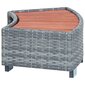 vidaXL Porealtaan porras harmaa polyrottinki 92x45x25 cm hinta ja tiedot | Uima-allastarvikkeet | hobbyhall.fi