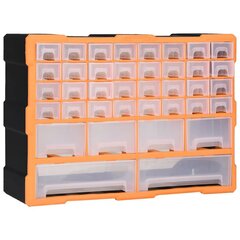 vidaXL Monilaatikko järjestelijä 40 laatikolla 52x16x37,5 cm hinta ja tiedot | Työkalupakit ja muu työkalujen säilytys | hobbyhall.fi
