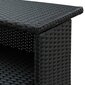 vidaXL Puutarhan baaripöytä musta 120x55x110 cm polyrottinki hinta ja tiedot | Puutarhapöydät | hobbyhall.fi