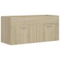 vidaXL Allaskaappi Sonoma-tammi 100x38,5x46 cm lastulevy hinta ja tiedot | Kylpyhuonekaapit | hobbyhall.fi