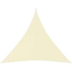 vidaXL Aurinkopurje Oxford-kangas kolmio 4x4x4 m kerma hinta ja tiedot | Aurinkovarjot ja markiisit | hobbyhall.fi