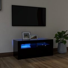 vidaXL TV-taso LED-valoilla musta 90x35x40 cm hinta ja tiedot | TV-tasot | hobbyhall.fi
