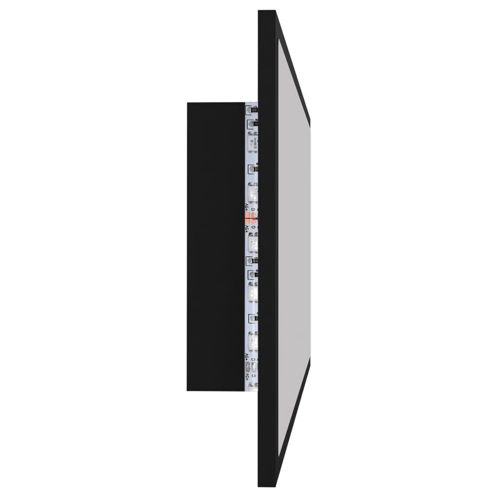 vidaXL LED-kylpyhuonepeili musta 90x8,5x37 cm akryyli hinta ja tiedot | Kylpyhuonepeilit | hobbyhall.fi