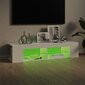 vidaXL TV-taso LED-valoilla korkeakiilto valkoinen 135x39x30 cm hinta ja tiedot | TV-tasot | hobbyhall.fi