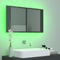 vidaXL Kylpyhuoneen LED peilikaappi korkeak. harm. 80x12x45 cm akryyli hinta ja tiedot | Kylpyhuonekaapit | hobbyhall.fi
