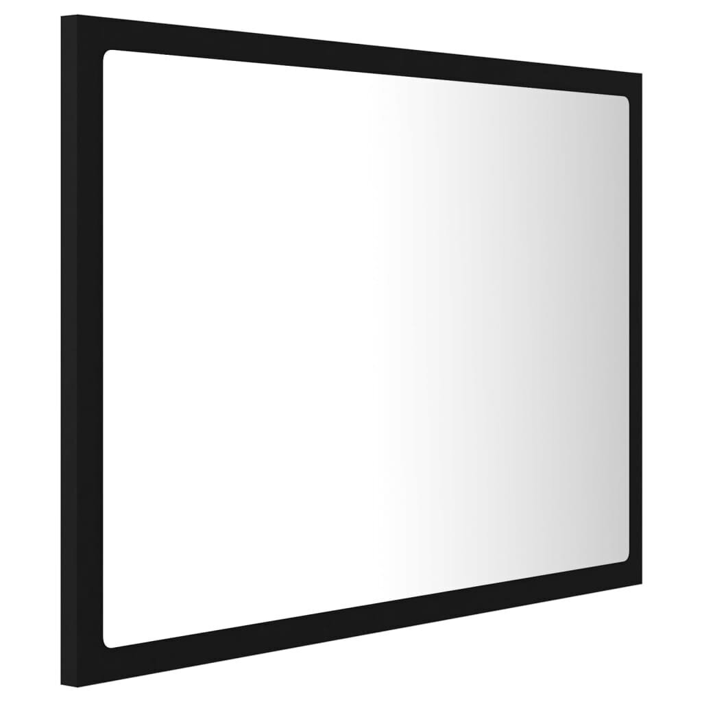 vidaXL LED-kylpyhuonepeili musta 60x8,5x37 cm akryyli hinta ja tiedot | Kylpyhuonepeilit | hobbyhall.fi