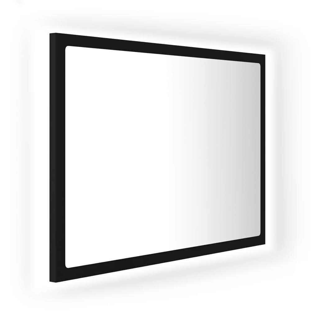 vidaXL LED-kylpyhuonepeili musta 60x8,5x37 cm akryyli hinta ja tiedot | Kylpyhuonepeilit | hobbyhall.fi