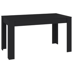 vidaXL Ruokapöytä musta 140x74,5x76 cm lastulevy hinta ja tiedot | Ruokapöydät | hobbyhall.fi