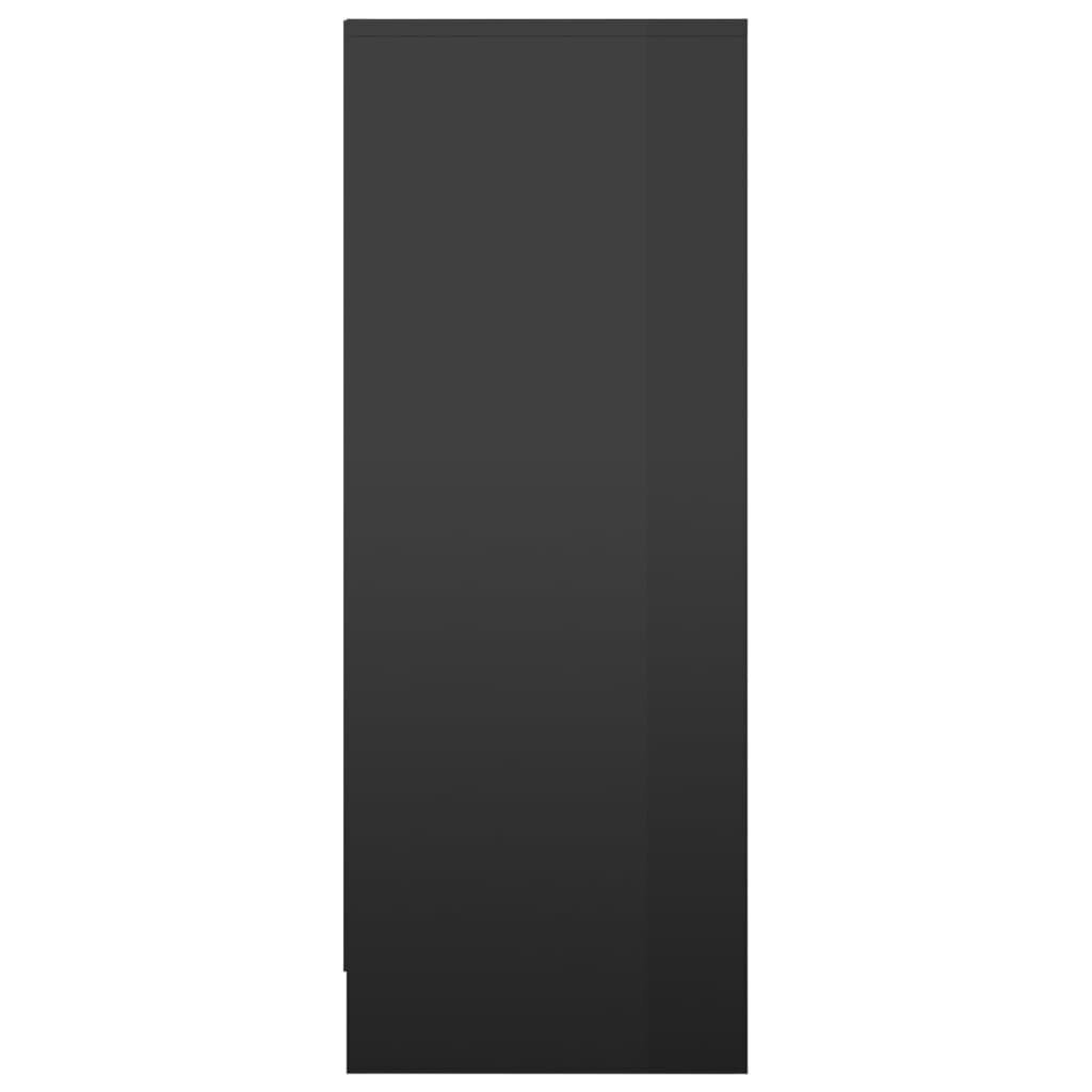 vidaXL Kenkäkaappi korkeakiilto musta 31,5x35x90 cm lastulevy hinta ja tiedot | Kenkäkaapit ja -hyllyt | hobbyhall.fi