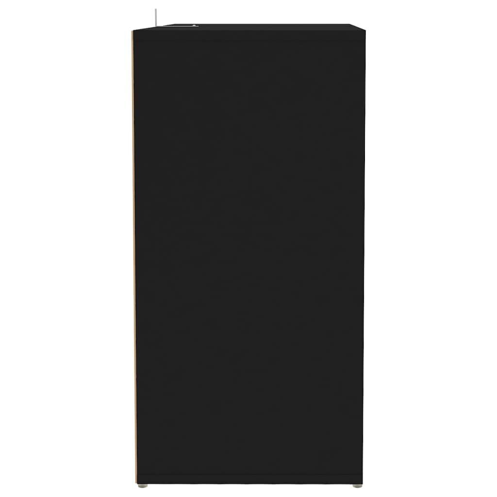 vidaXL Kenkäkaappi musta 60x35x70 cm lastulevy hinta ja tiedot | Kenkäkaapit ja -hyllyt | hobbyhall.fi