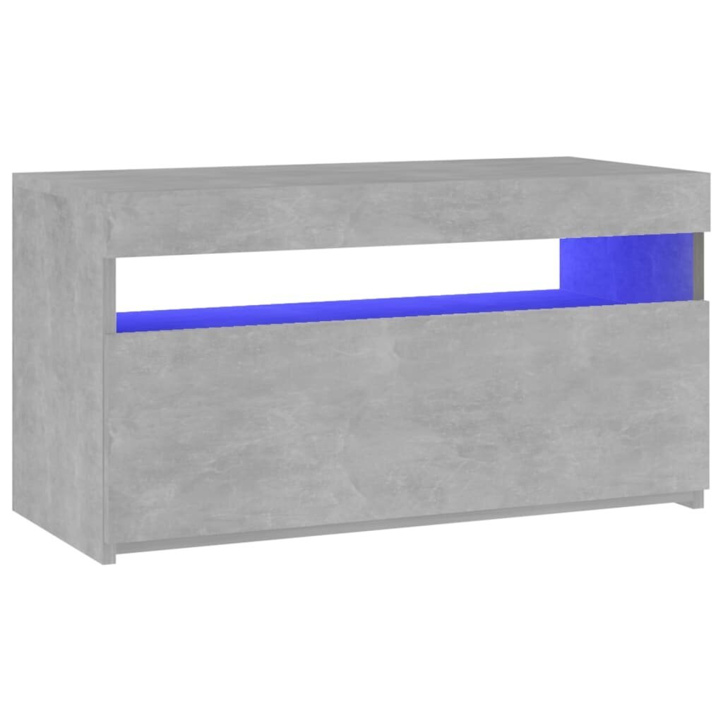 vidaXL TV-taso LED-valoilla betoninharmaa 75x35x40 cm hinta ja tiedot | TV-tasot | hobbyhall.fi