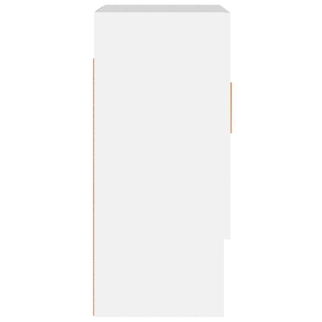 vidaXL Seinäkaappi valkoinen 60x31x70 cm tekninen puu hinta ja tiedot | Olohuoneen kaapit ja lipastot | hobbyhall.fi