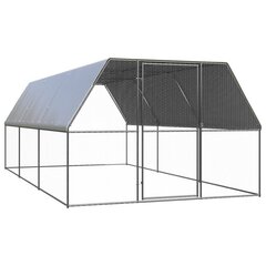 vidaXL Ulkotilan kanahäkki 3x6x2 m galvanoitu teräs hinta ja tiedot | Lintulaudat ja lintuhäkit | hobbyhall.fi