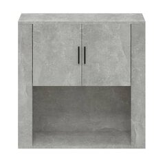 vidaXL Seinäkaappi betoninharmaa 80x33x80 cm tekninen puu hinta ja tiedot | Olohuoneen kaapit ja lipastot | hobbyhall.fi
