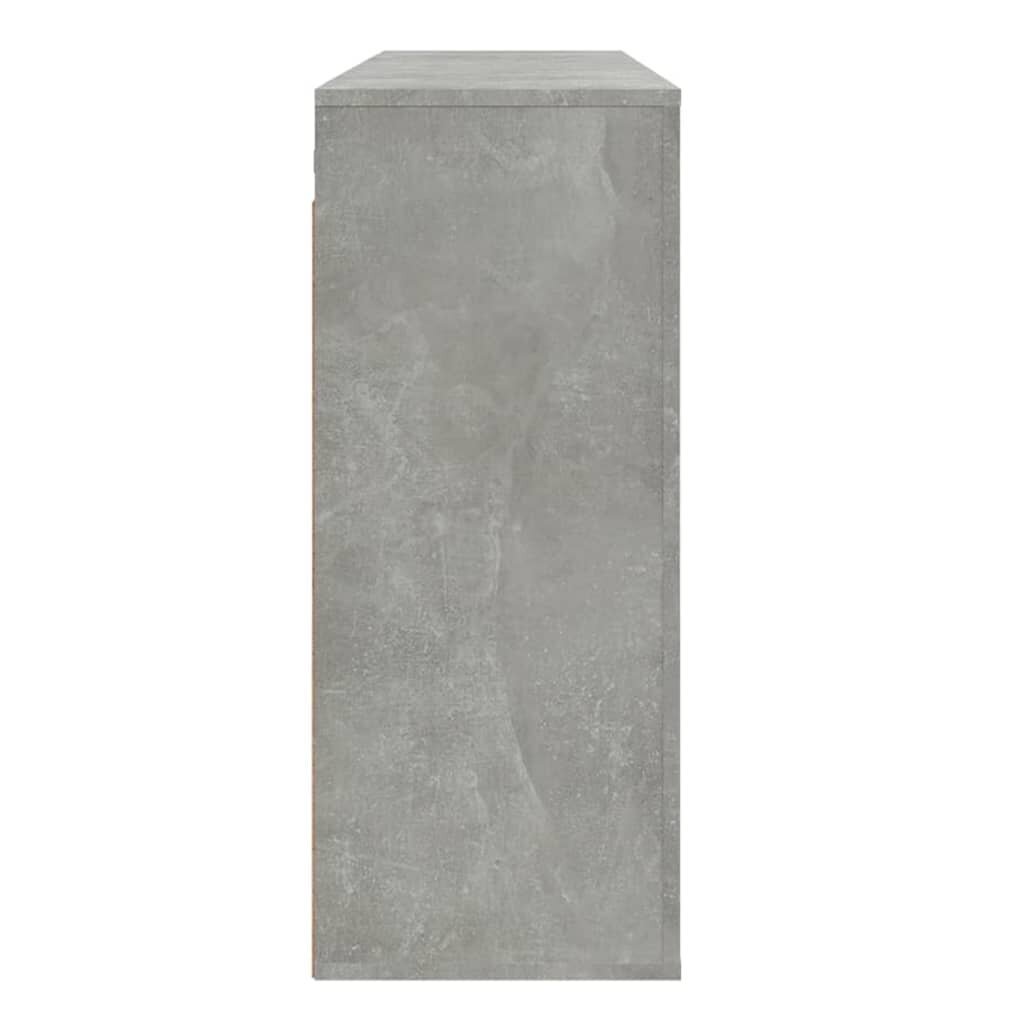 vidaXL Seinäkaappi betoninharmaa 80x33x80 cm tekninen puu hinta ja tiedot | Olohuoneen kaapit ja lipastot | hobbyhall.fi